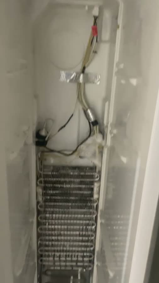 Refrigeration repair footage, on site